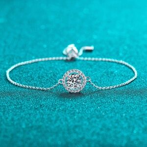 Moissanite Bracelet in 925 Sterling Silver